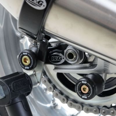 R&G CR0055BK Ochranné špulky do kyvné vidlice M10 Triumph Street Twin/Thruxton/Scrambler černé pár